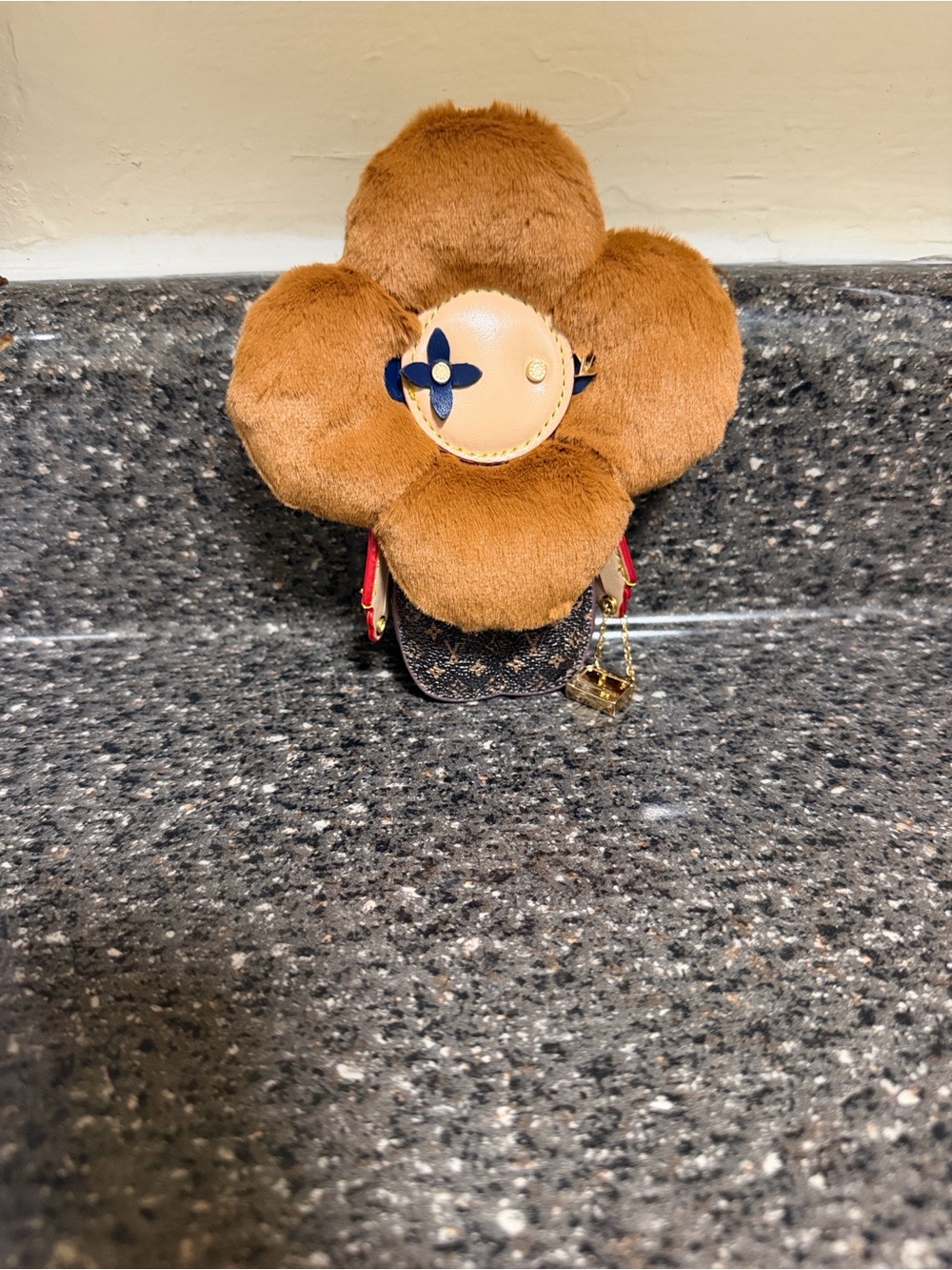 Vivian inspired leather plush bag charm with box